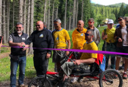 Inaugurazione del Sentiero Marciò - Parco Naturale Paneveggio Pale di S. Martino, SportABILI Predazzo. IRIFOR Trentino (Trentino Alto Adige)